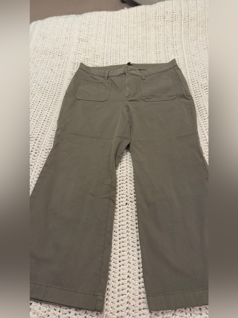 J.Crew Charlie Kick Pants Olive Green 32P Petite
